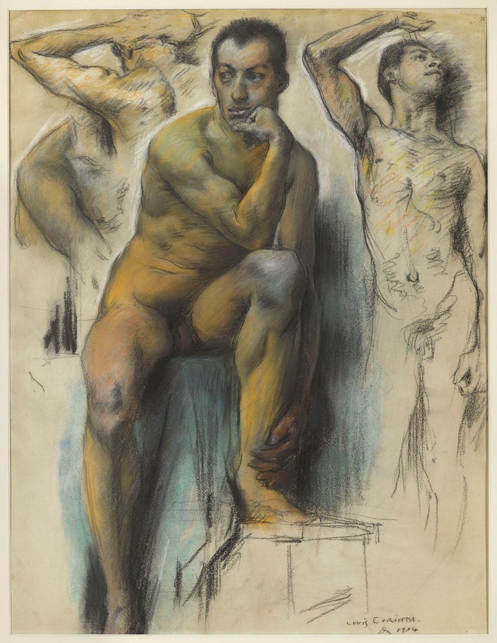 Estudios de desnudos masculinos de Lovis Corinth