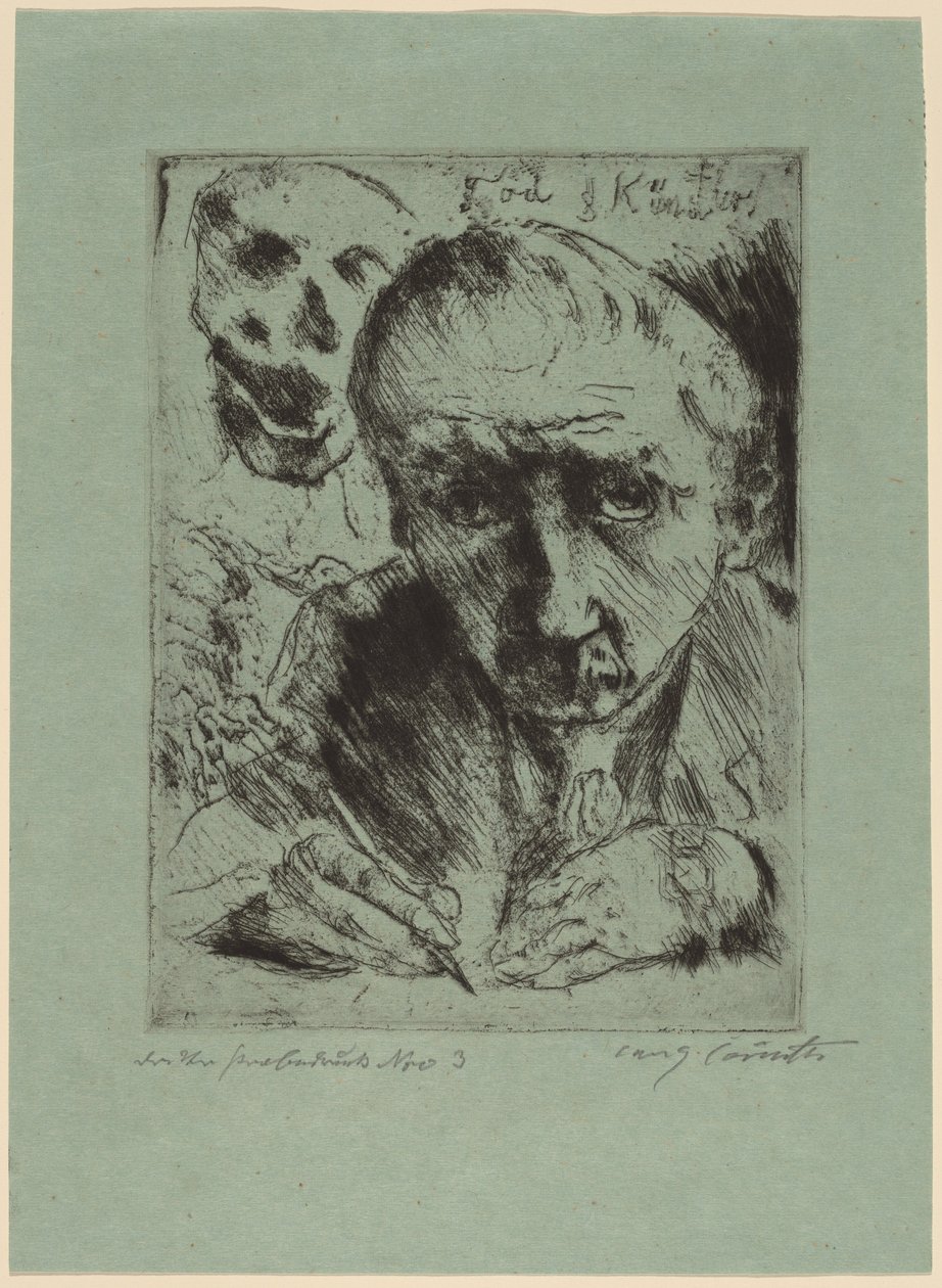 Muerte y el Artista de Lovis Corinth