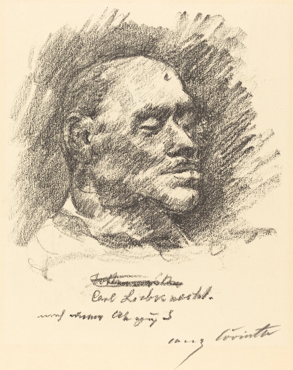 Máscara mortuoria de Liebknecht, 1920 de Lovis Corinth
