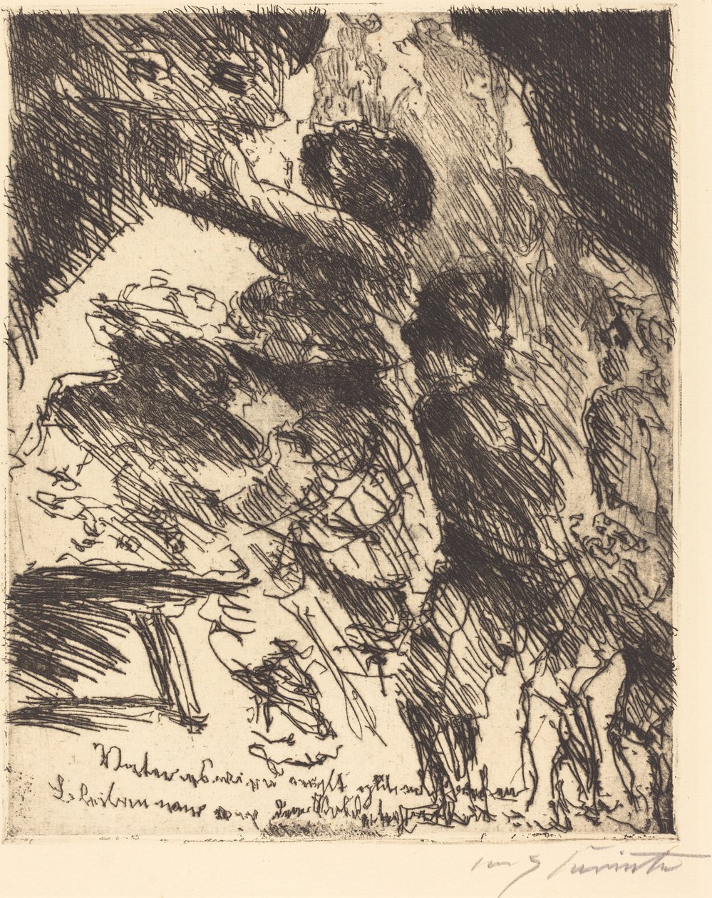 Padre, esto no saldrá bien, debemos mantenernos alejados de la banda de soldados de Lovis Corinth