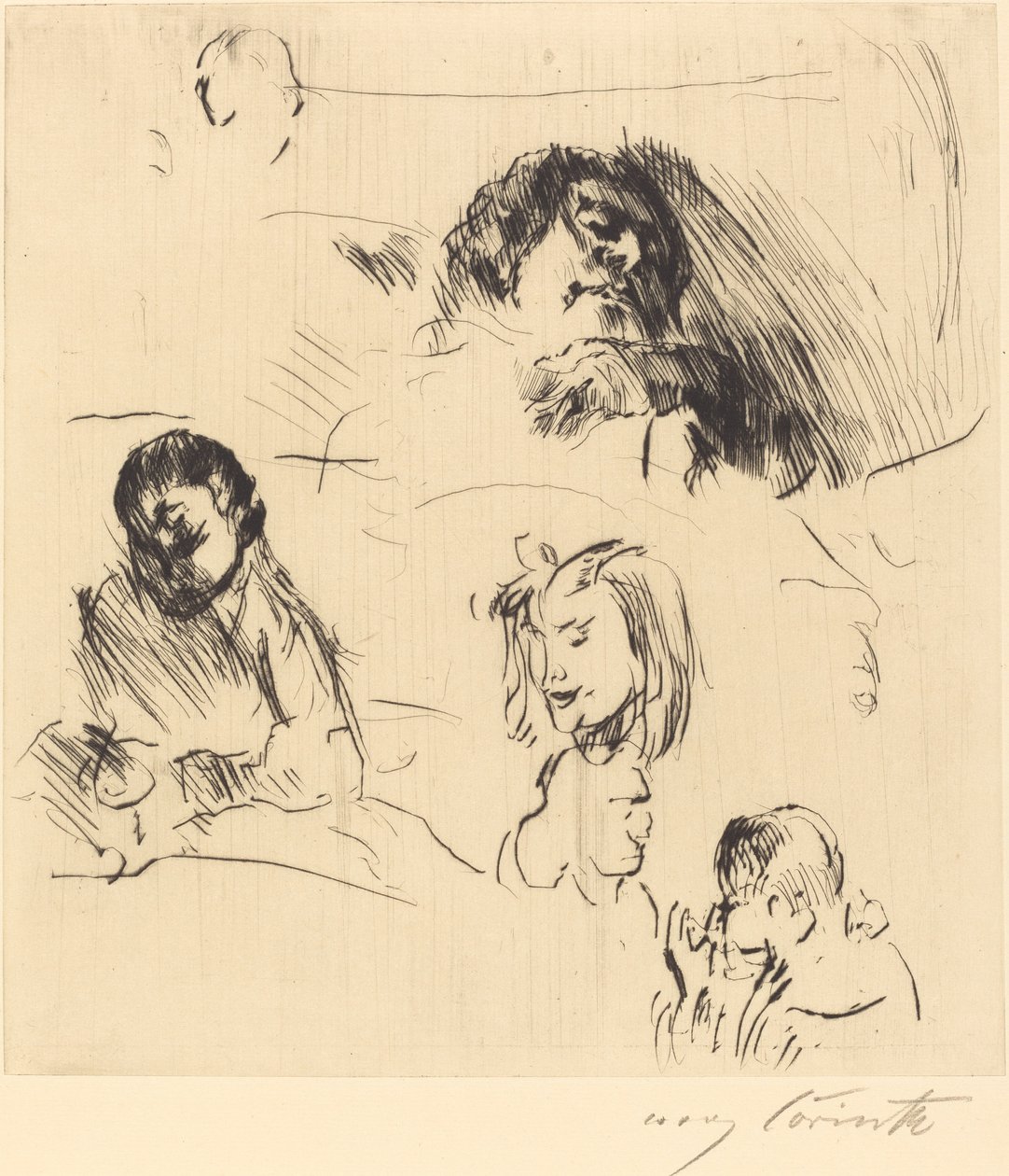 Verschiedene Bilnisstudien de Lovis Corinth