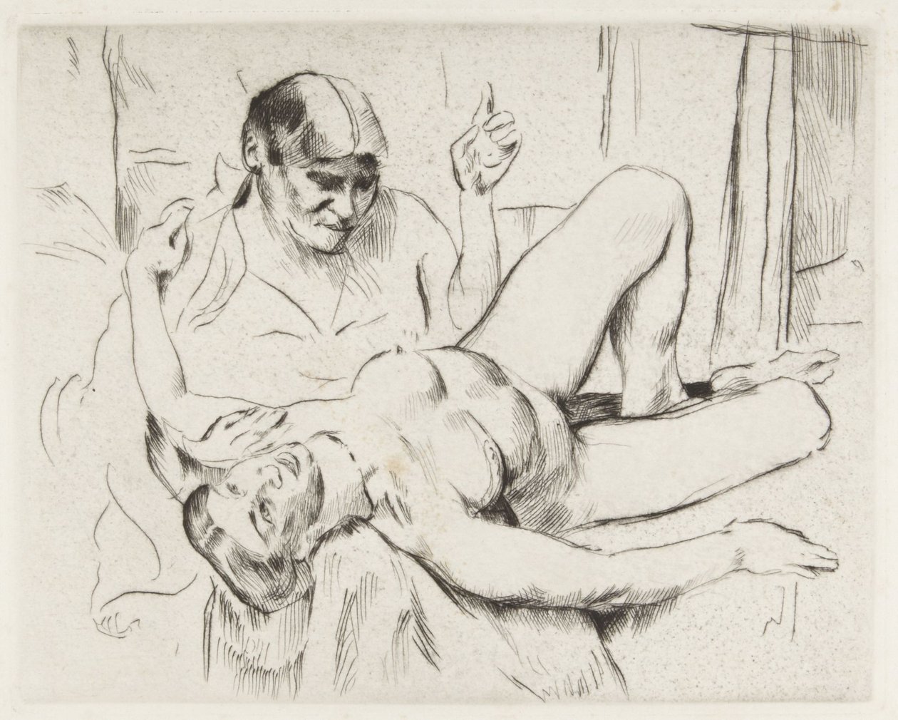 Desnudo blanco (Profecía) de Lovis Corinth