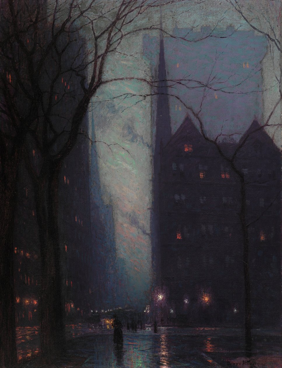 Quinta Avenida al anochecer, c.1910 de Lowell Birge Harrison