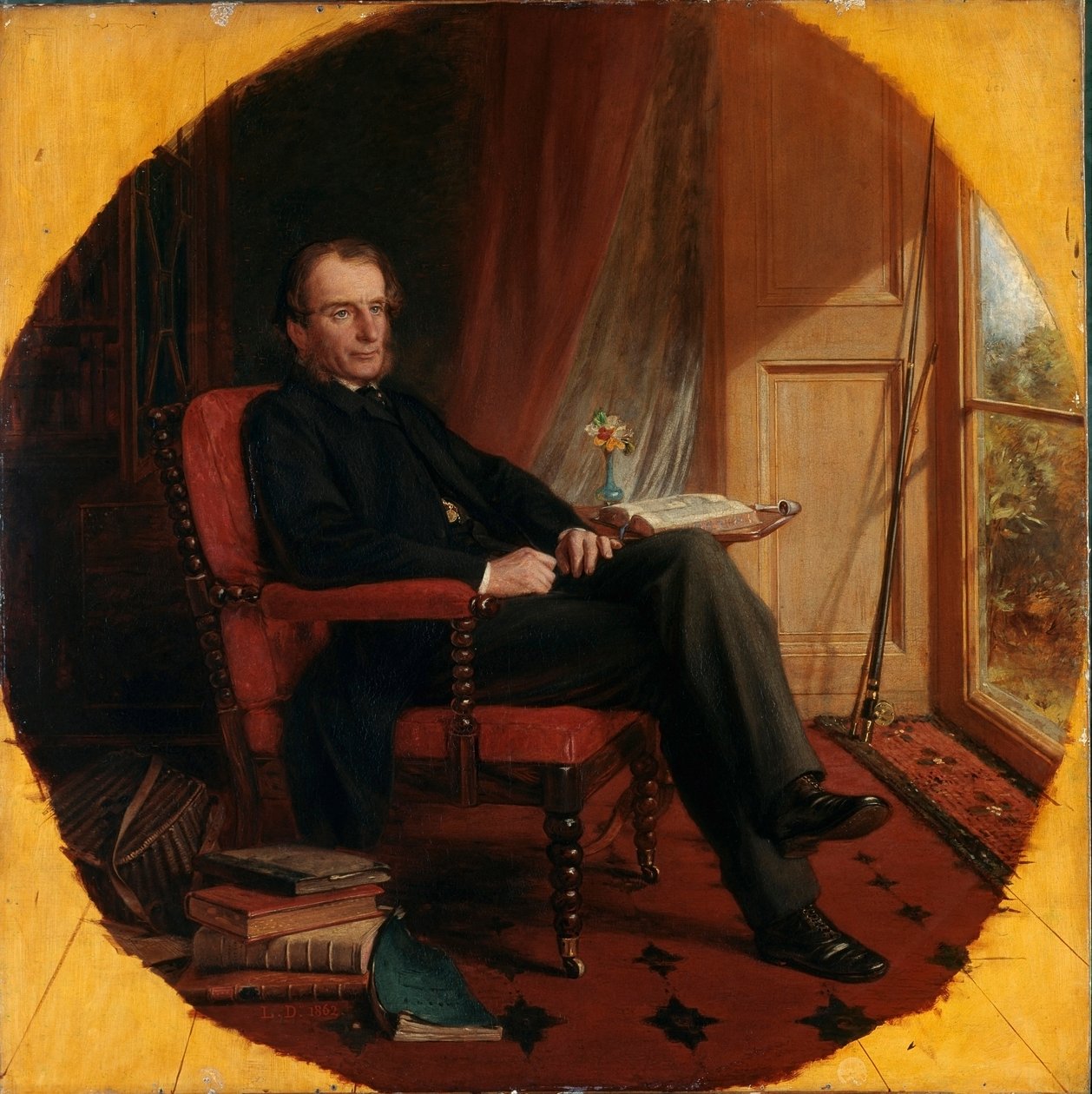 Retrato del escritor inglés Charles Kingsley (1819-1875) pintado por Lowes Cato Dickinson (1819-1908) 1862 de Lowes Cato Dickinson