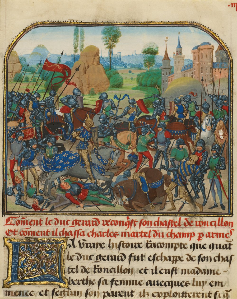 La batalla ante el castillo de Roussillon de Loyset Liedet