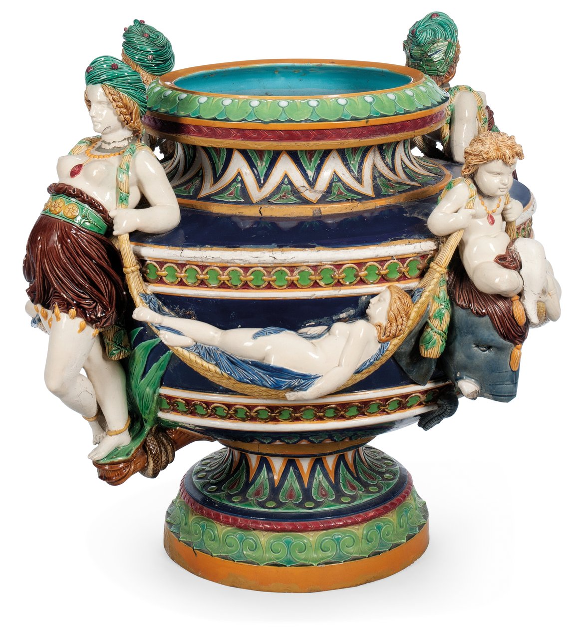 Gran jardinera de mayólica de Minton, c.1870 de Ltd Mintons