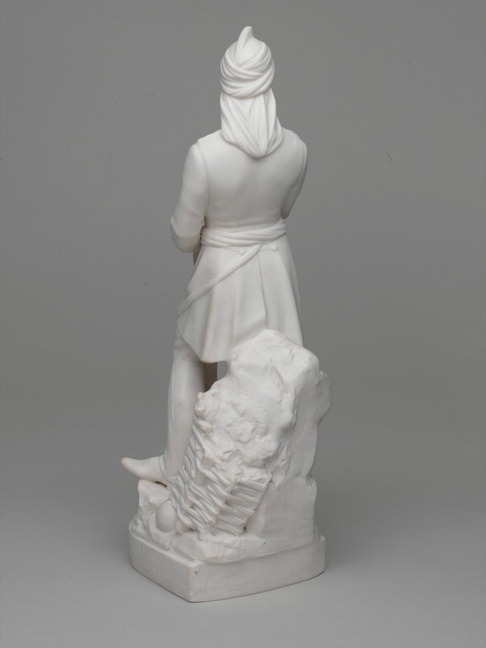 Estatuilla de loza de Parian del Teniente (luego Mayor) William Hodson de Ltd Mintons