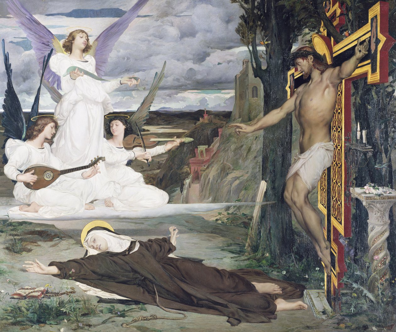 La visión, leyenda del siglo XIV, 1872 de Luc Oliver Merson