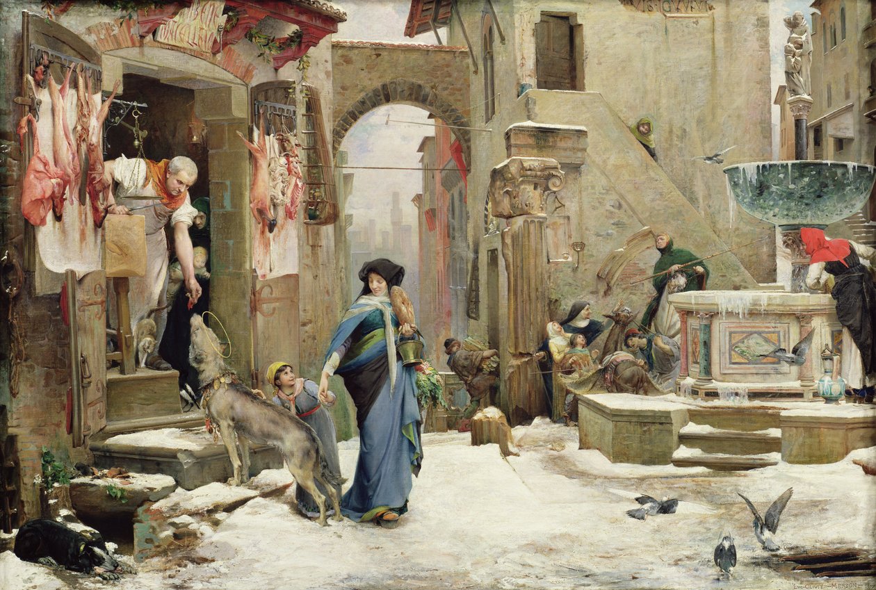 El lobo de Gubbio, 1877 de Luc Oliver Merson