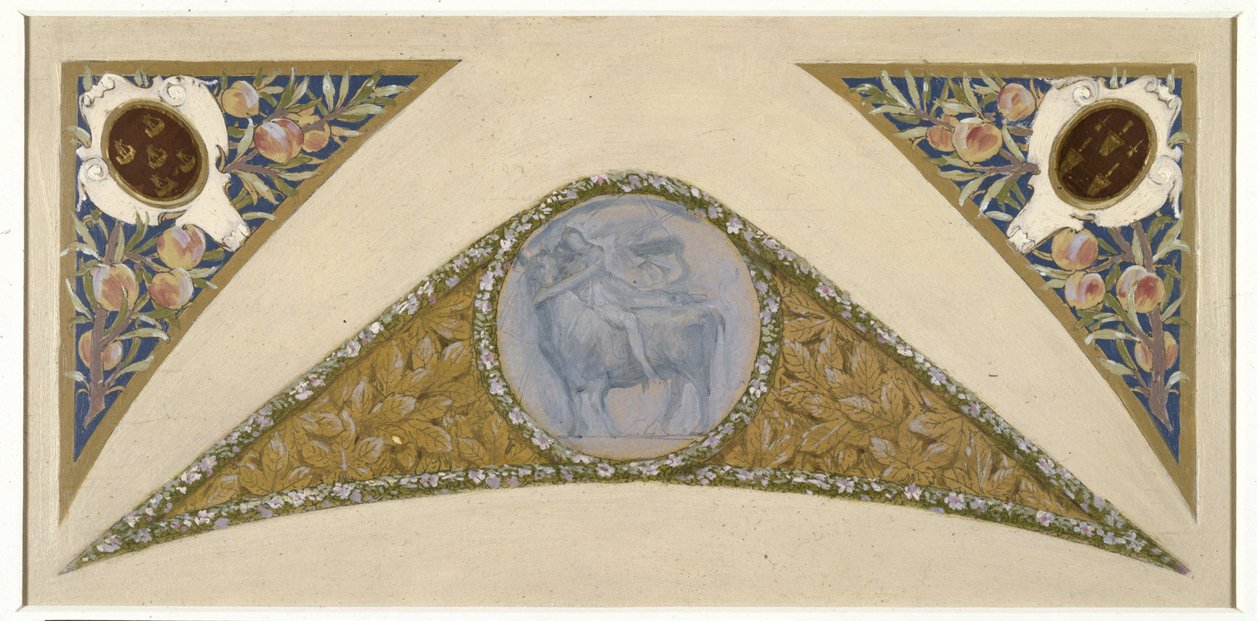 Boceto para la Escalera festiva del Hôtel de Ville de París: Toro, ca. 1888 -1898 (óleo sobre papel vegetal) de Luc-Oliver Merson