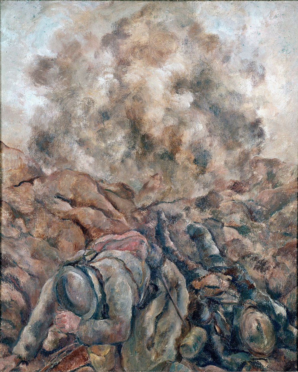 Primera Guerra Mundial: "Au Front "Pintura de Luc Albert Moreau (1881-1948) 1914 París, Museo Nacional de Arte Moderno, Centro Georges Pompidou de Luc Albert Moreau