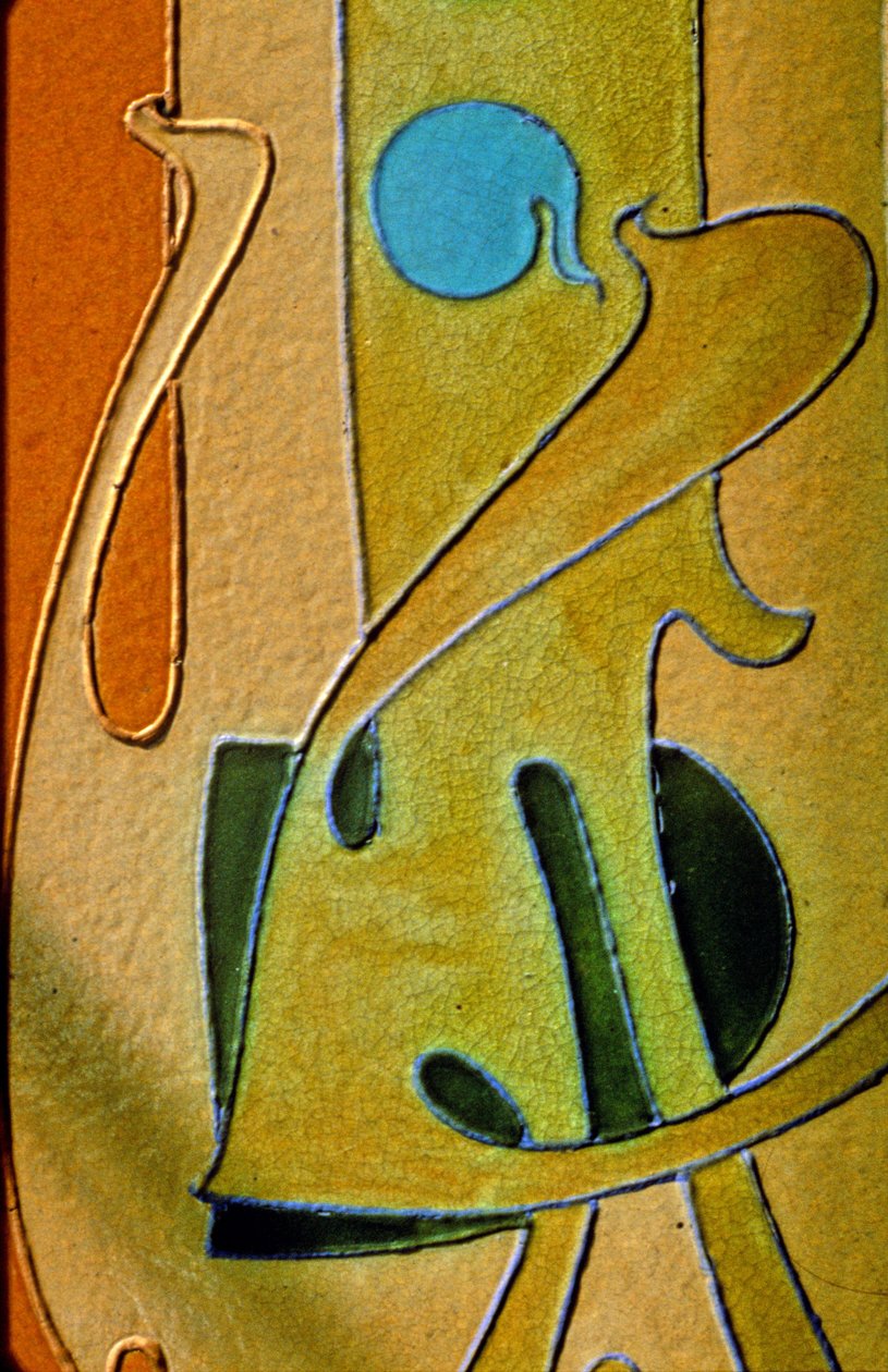 Estación de metro Porte Dauphine, París 75016. Detalle de la decoración. Arquitecto Hector Guimard (1867-1942), realización 1905. de Luc Boegly
