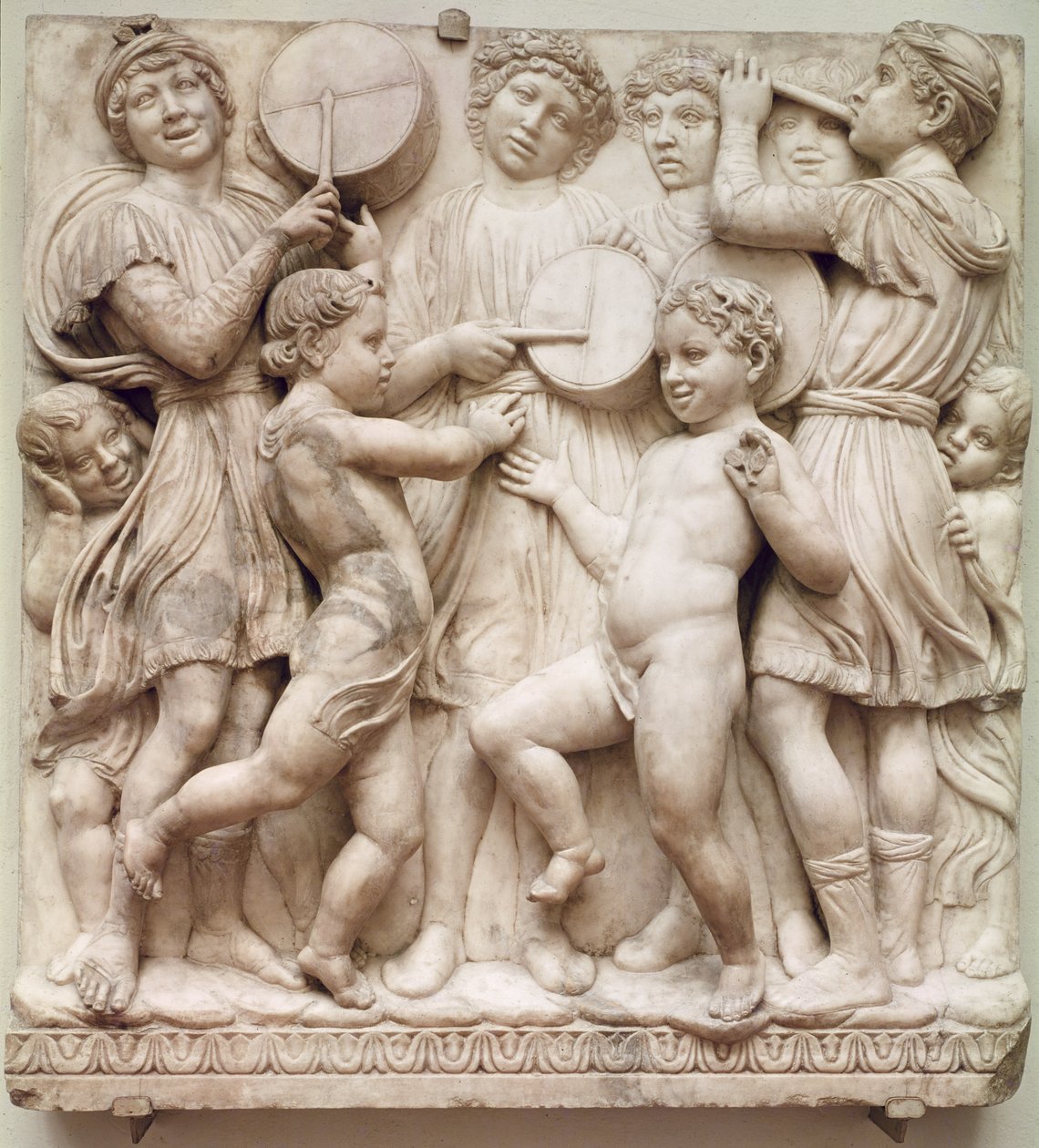 Ángeles músicos, relieve del Cantoria, c.1432-38 de Luca Della Robbia