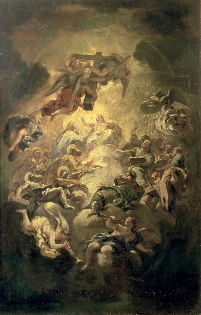 Cristo en gloria de Luca Giordano