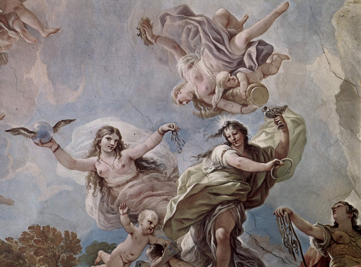 Frescos en la Galería del Palazzo Medici-Riccardi en Florencia de Luca Giordano
