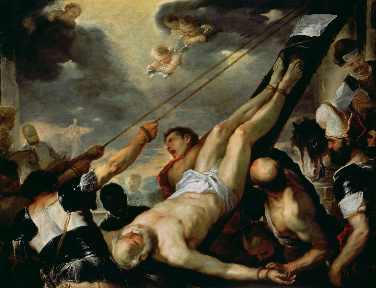 La crucifixión de San Pedro, c.1660 de Luca Giordano