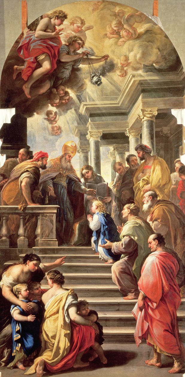 La presentación de la Virgen en el Templo de Luca Giordano