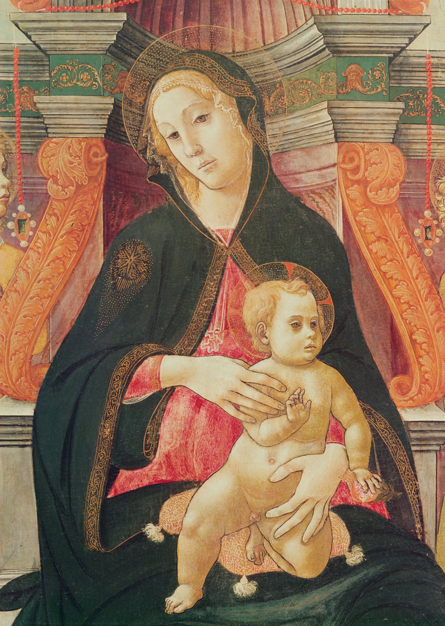 Detalle de la Virgen y el Niño de Luca Signorelli