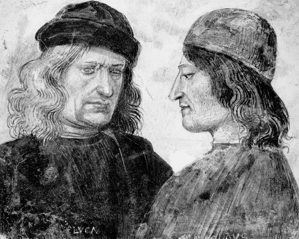 Autorretrato con Niccolo Franceschi de Luca Signorelli