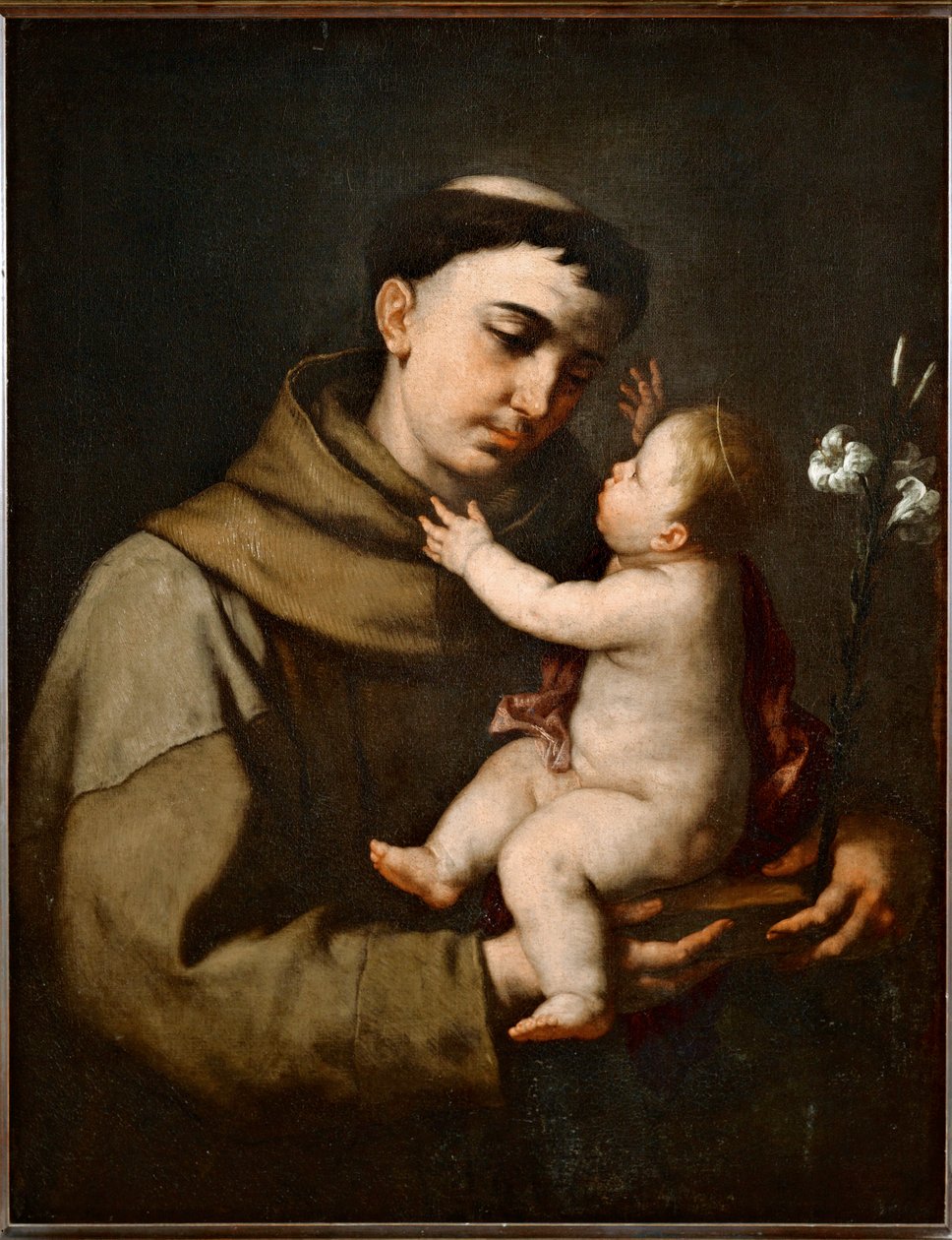 San Antonio de Padua y el niño Jesús ... de Luca (circle of) Giordano