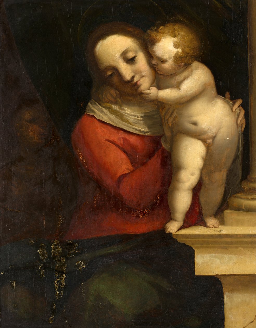 Madonna con el Niño y san Juan Bautista de Luca Cambiaso