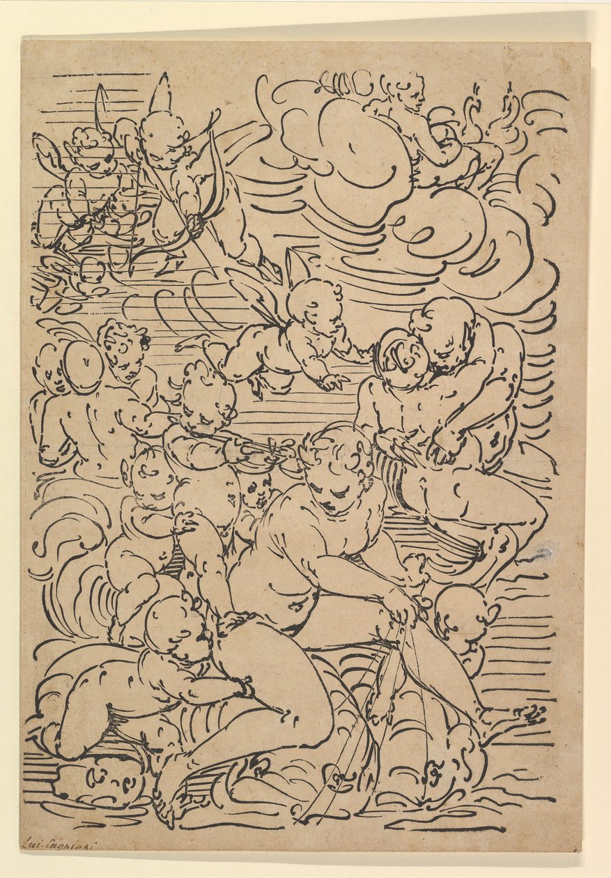 El triunfo de Anfitrite, ca. 1550-1580 de Luca Cambiaso