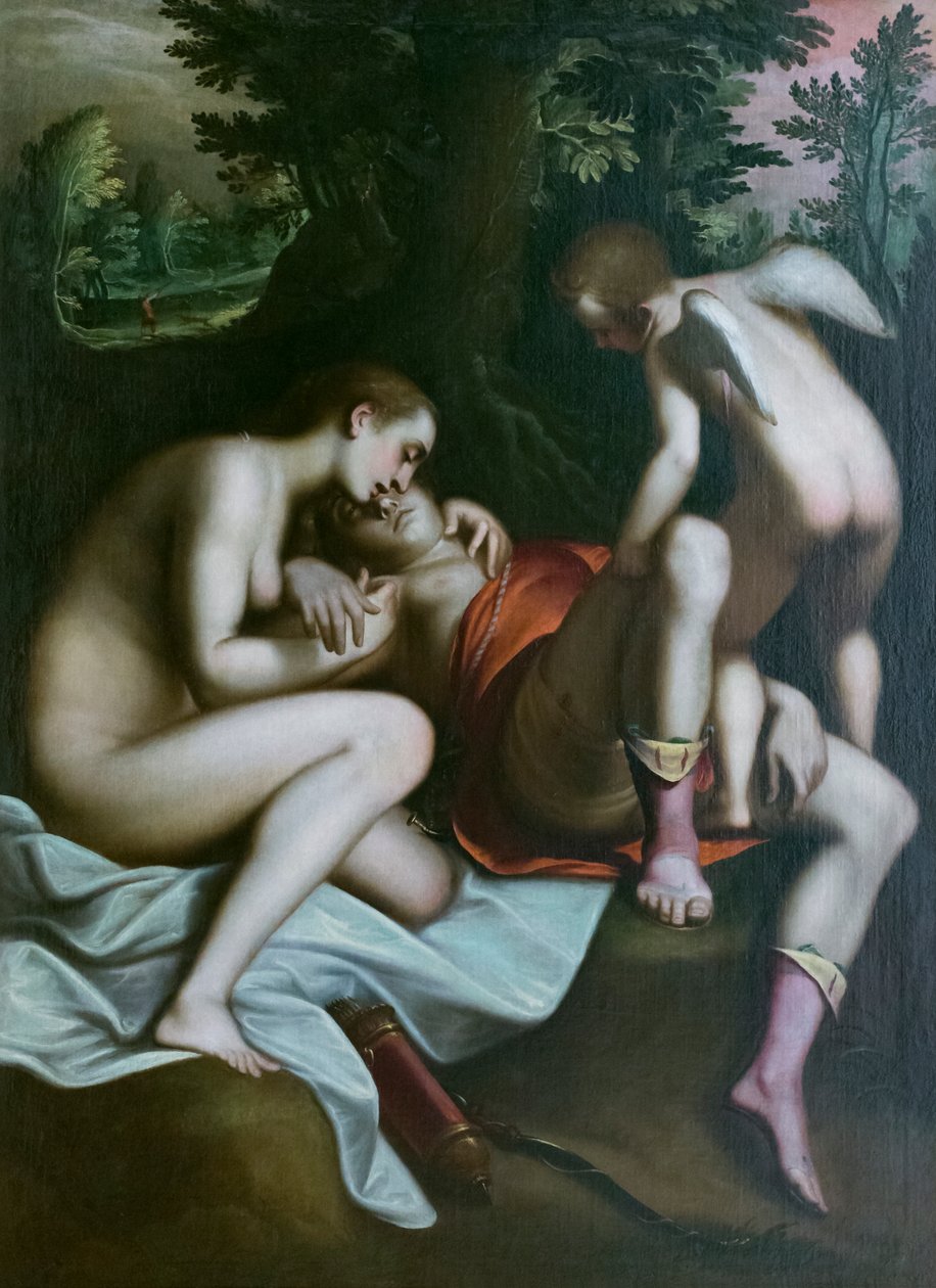La muerte de Adonis, antes de 1585, Luca Cambiaso (óleo sobre lienzo) de Luca Cambiaso