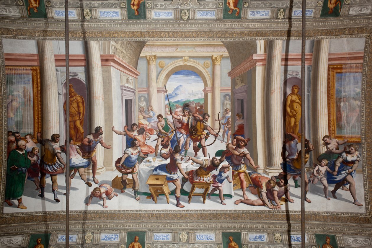 La historia de Ulises (el regreso), techo del Salone Cambiaso de Luca Cambiaso