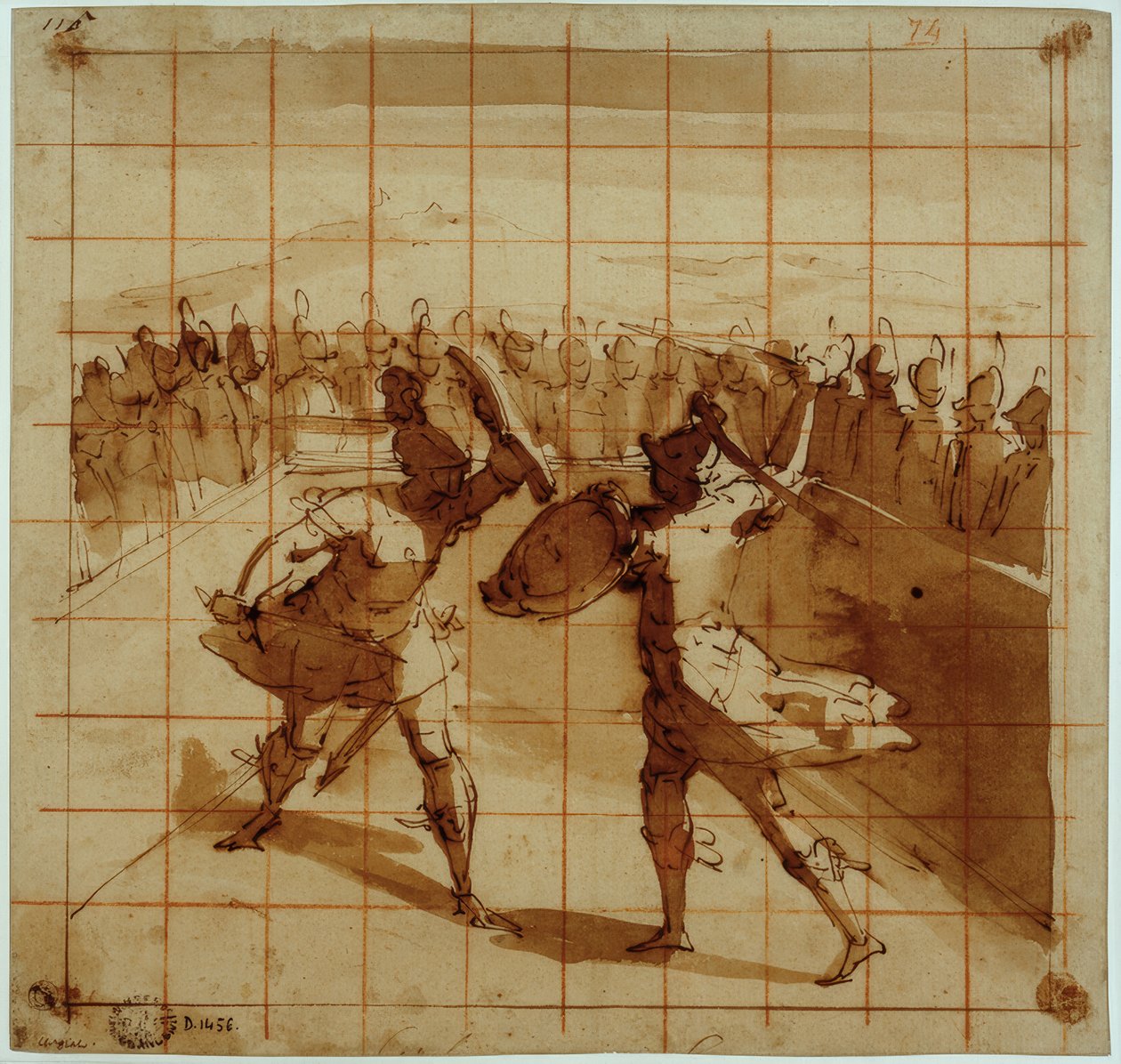 Eneas contra Turno de Luca Cambiaso