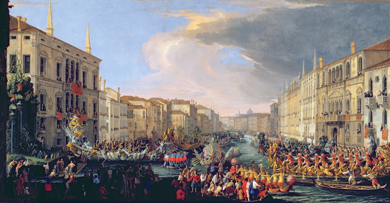 Regata en honor de Federico VI de Dinamarca (1671-1730) 1709 de Luca Carlevaris
