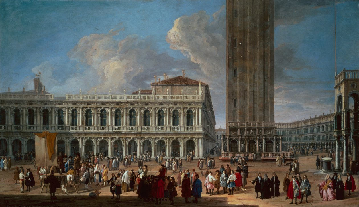 La Piazzetta y la Piazza San Marco, Venecia de Luca Carlevaris