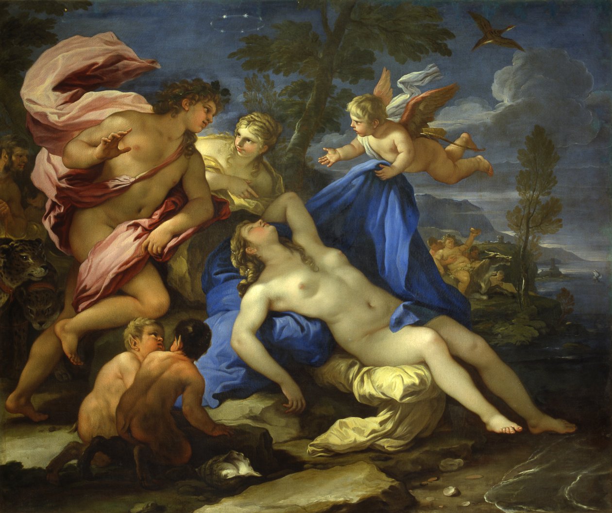Ariadna abandonada por Teseo en Naxos de Luca Giordano