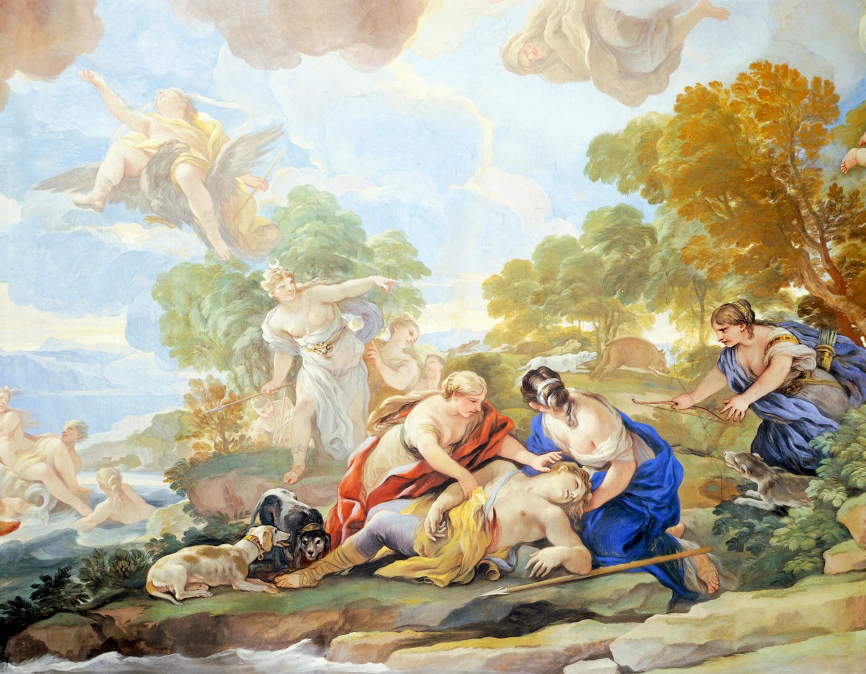 Muerte de Adonis (detalle) de Luca Giordano
