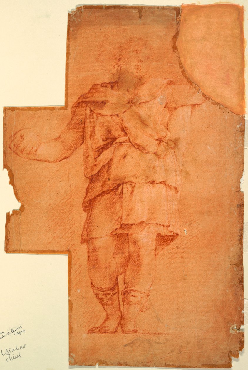 Dibujo, Estudio de figura de pie, ca. 1670-1700 de Luca Giordano