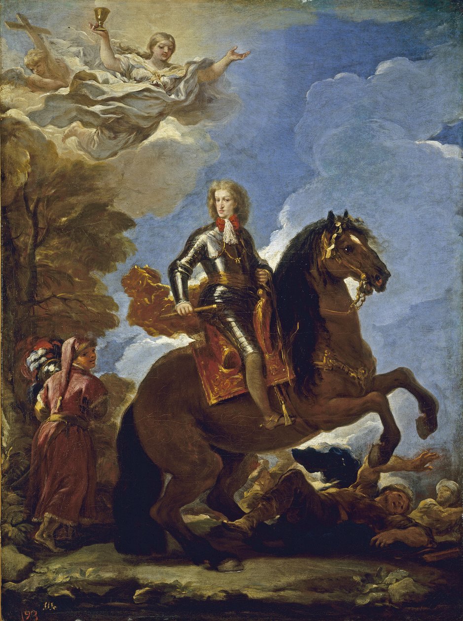 Retrato ecuestre de Carlos II de España, antes de 1694 de Luca Giordano