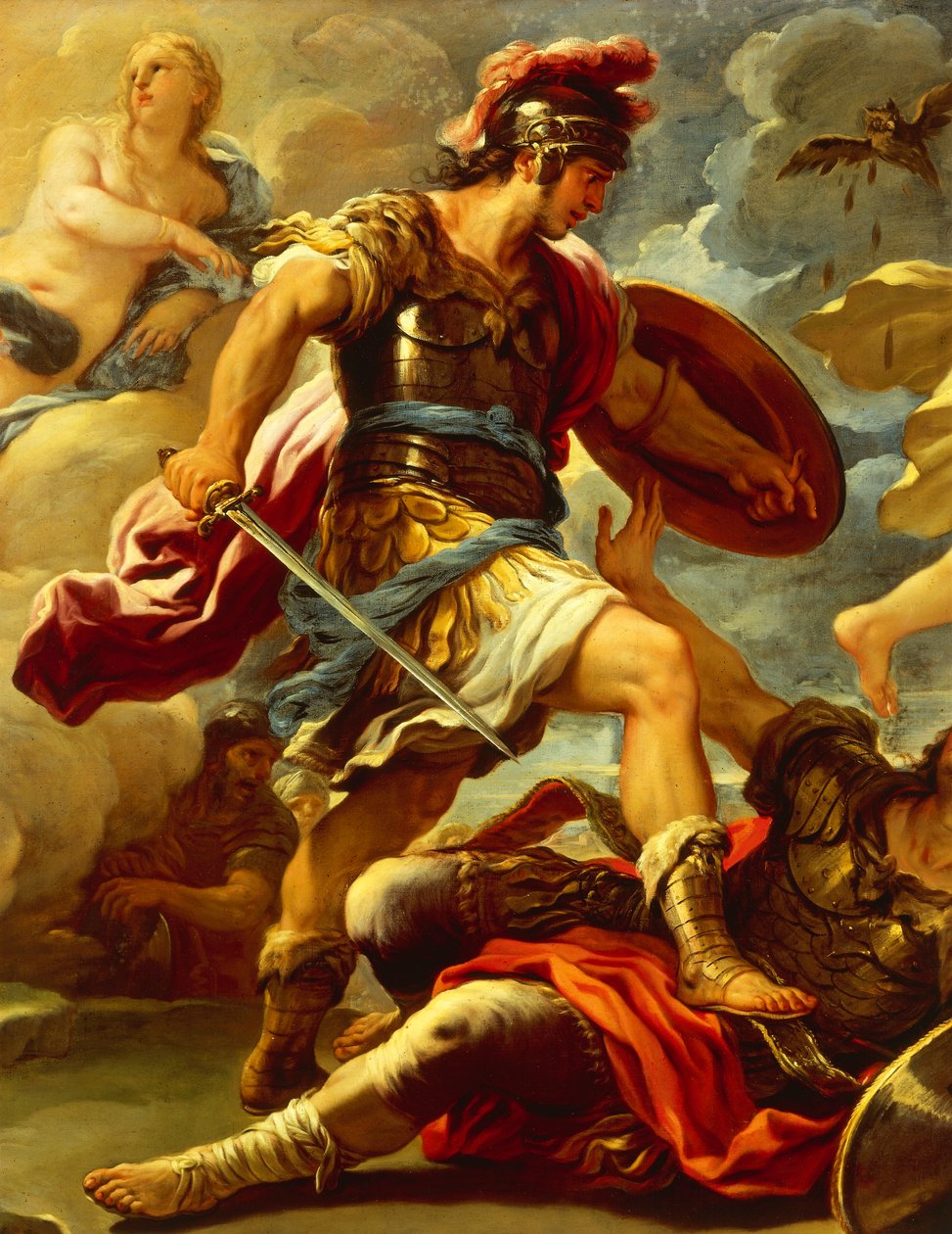 Figura de Eneas (detalle) de Luca Giordano