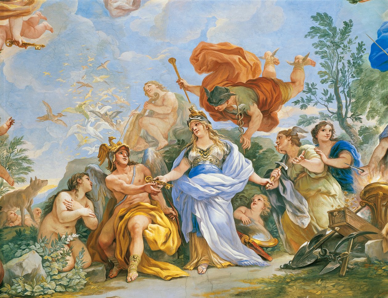 Apoteosis de la familia Medici (detalle) de Luca Giordano