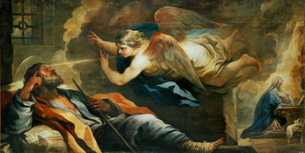 El sueño de José ... (pintura sobre lienzo) de Luca Giordano