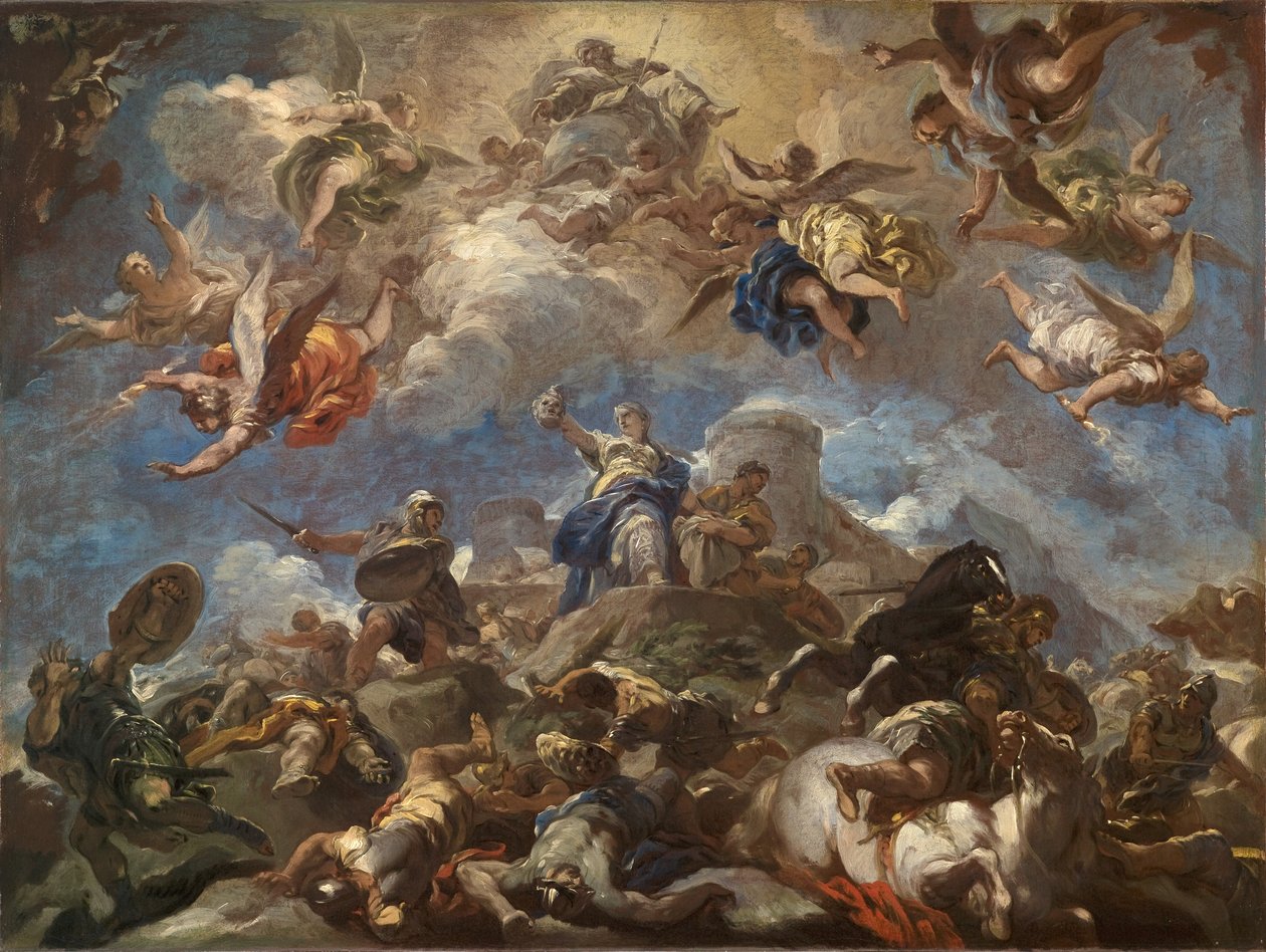 Judith exhibiendo la cabeza de Holofernes de Luca Giordano
