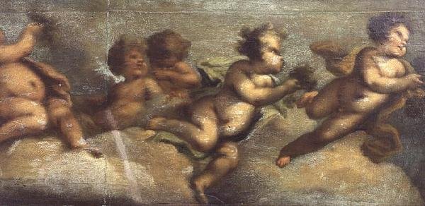 Putti jugando (detalle izquierdo) de Luca Giordano