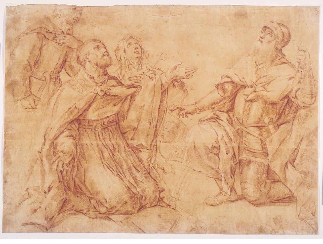 San Agustín, Nicolás de Tolentino, Teresa y Guillermo de Luca Giordano