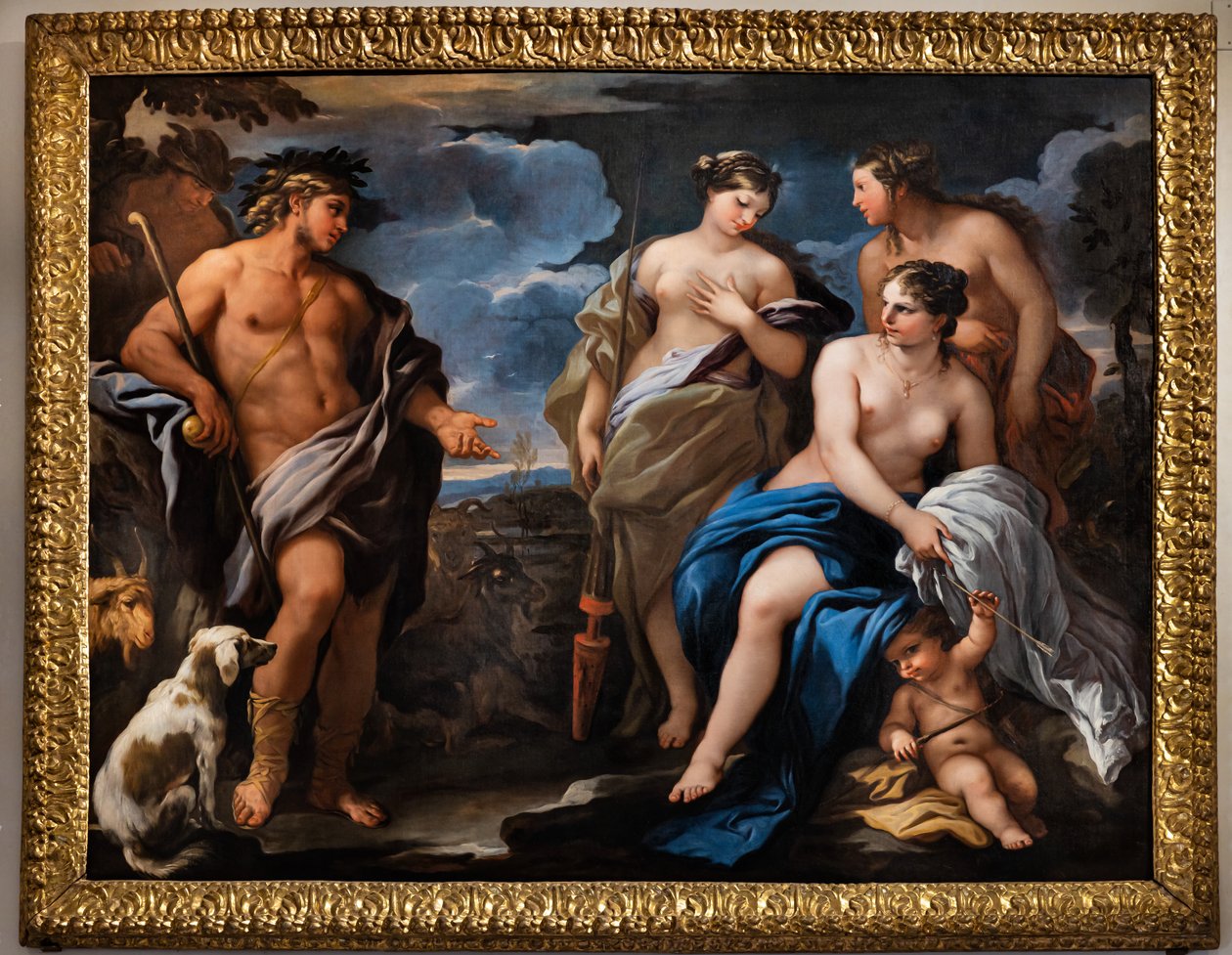 El Juicio de París, segunda mitad del siglo XVII (óleo sobre lienzo) de Luca Giordano