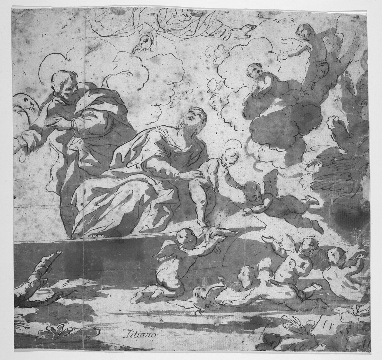 El cruce del Nilo en la huida a Egipto de Luca Giordano