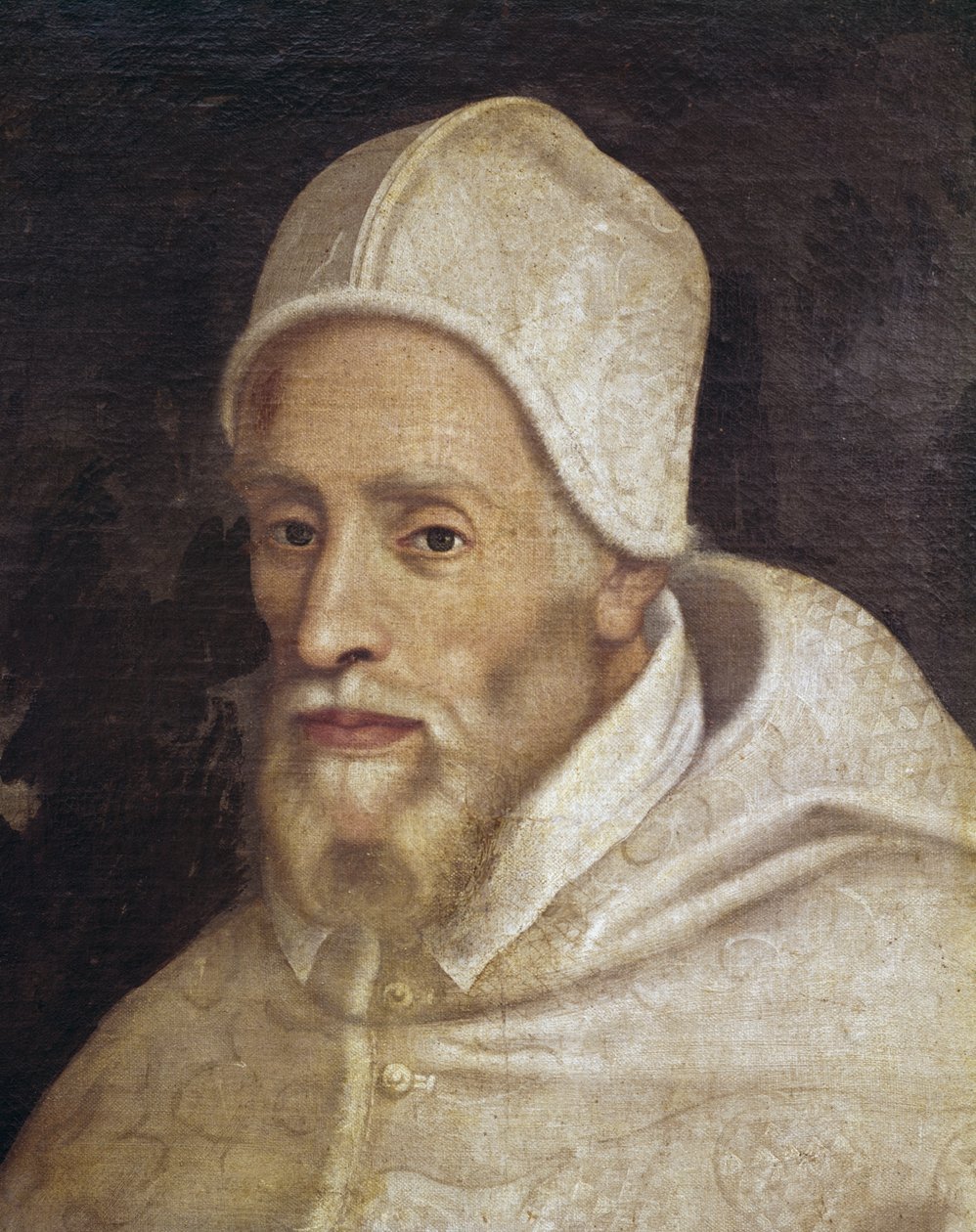 Retrato del Papa Pablo III (1468-1549), pintura de Luca Longhi (1507-1580) de Luca Longhi