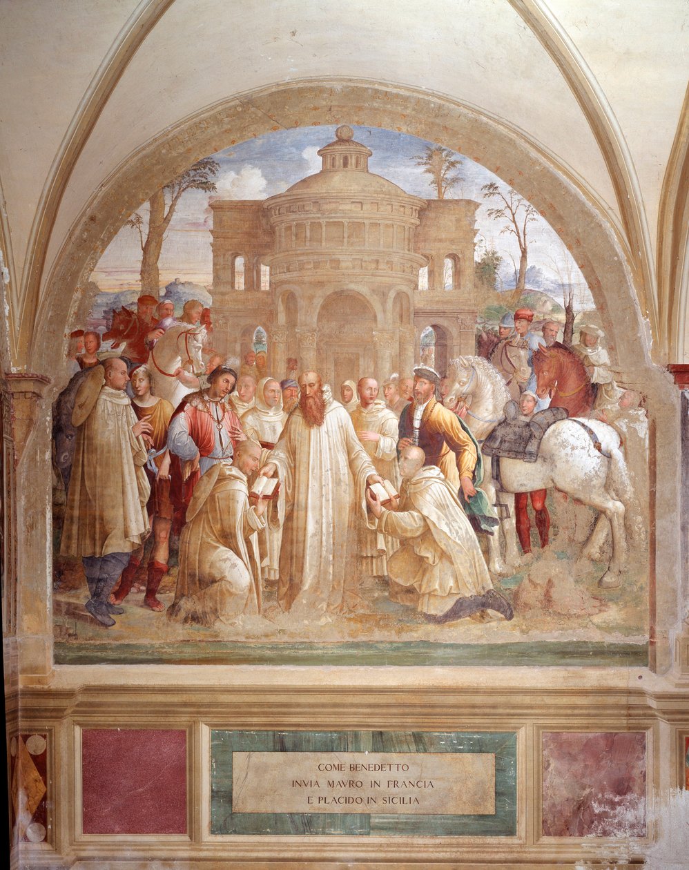 Benedicto envía a Mauro a Francia y a Plácido a Sicilia de Luca Signorelli