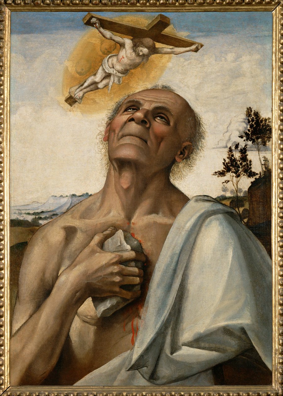 San Jerónimo penitente en éxtasis - San Jerónimo penitente en éxtasis ... de Luca Signorelli
