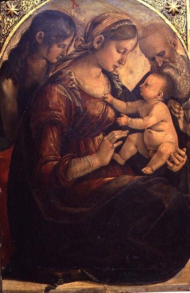 La Sagrada Familia con San Juan Bautista de Luca Signorelli