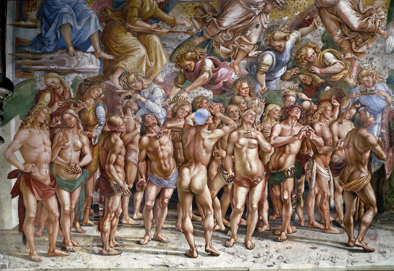 El juicio final: los elegidos (detalle) de Luca Signorelli