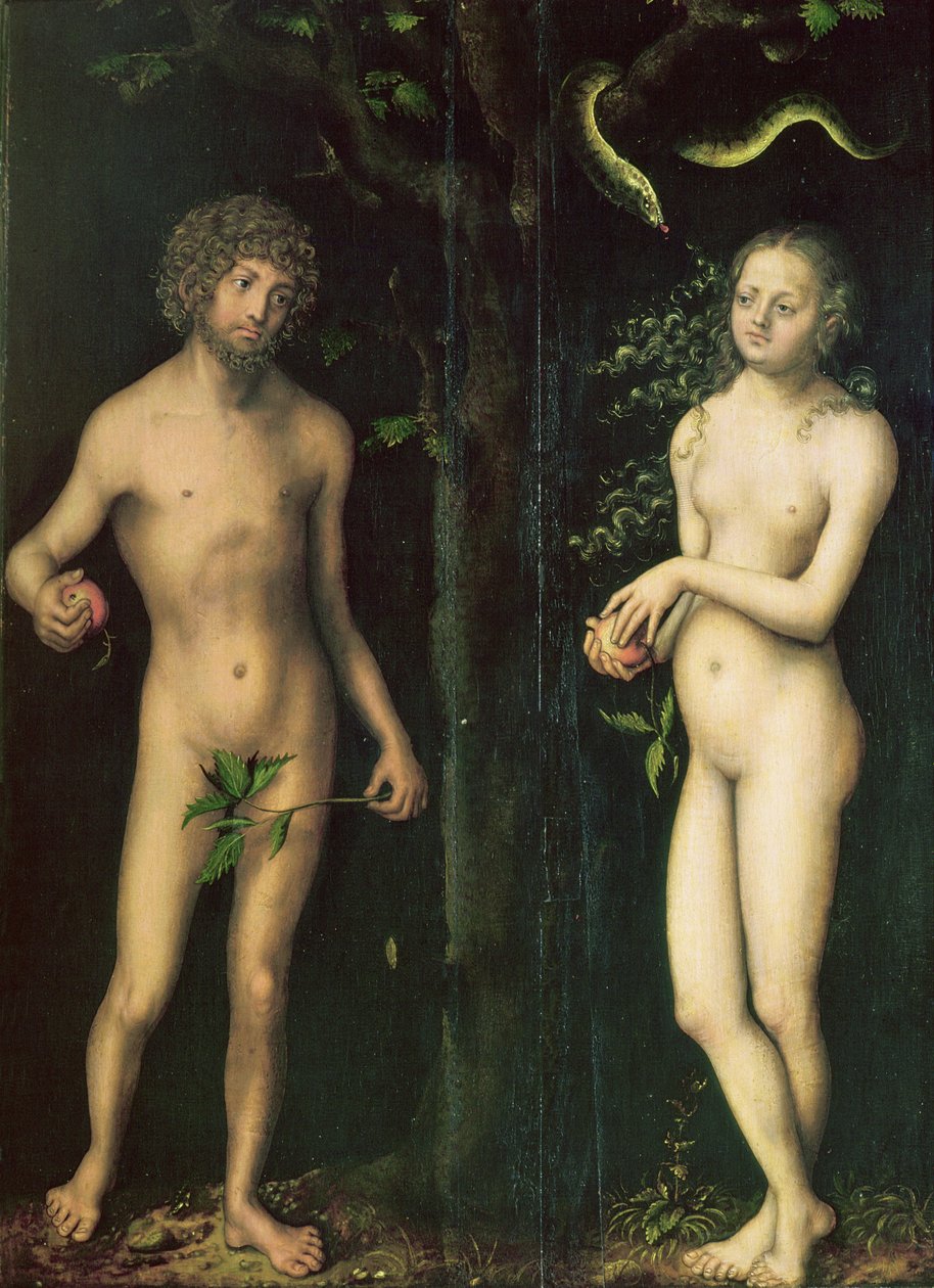 Adán y Eva de Lucas Cranach the Elder