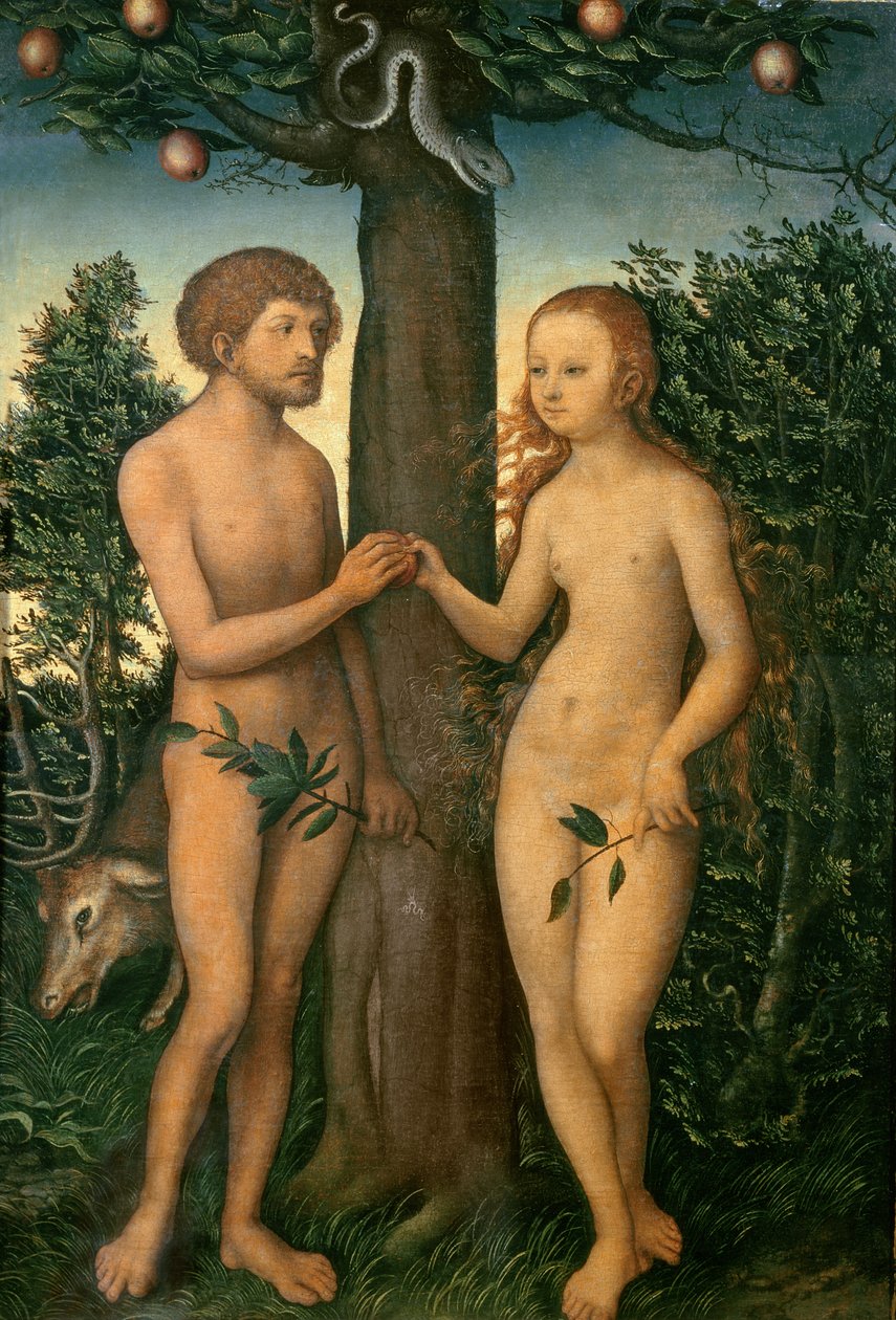 Adán y Eva de Lucas Cranach the Elder